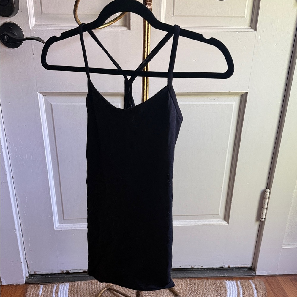 lululemon athletica Black Strappy Crisscross Tank